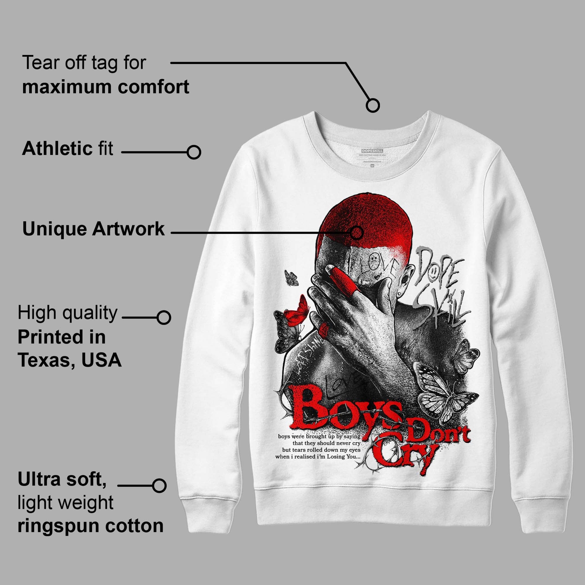 Dunk Low Panda White Black superstreetwear Sweatshirt Boys Don't Cry Graphic