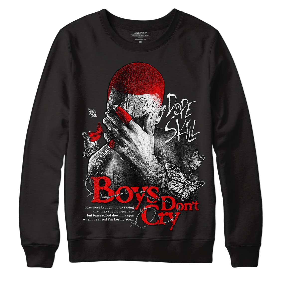 Dunk Low Panda White Black superstreetwear Sweatshirt Boys Don't Cry Graphic