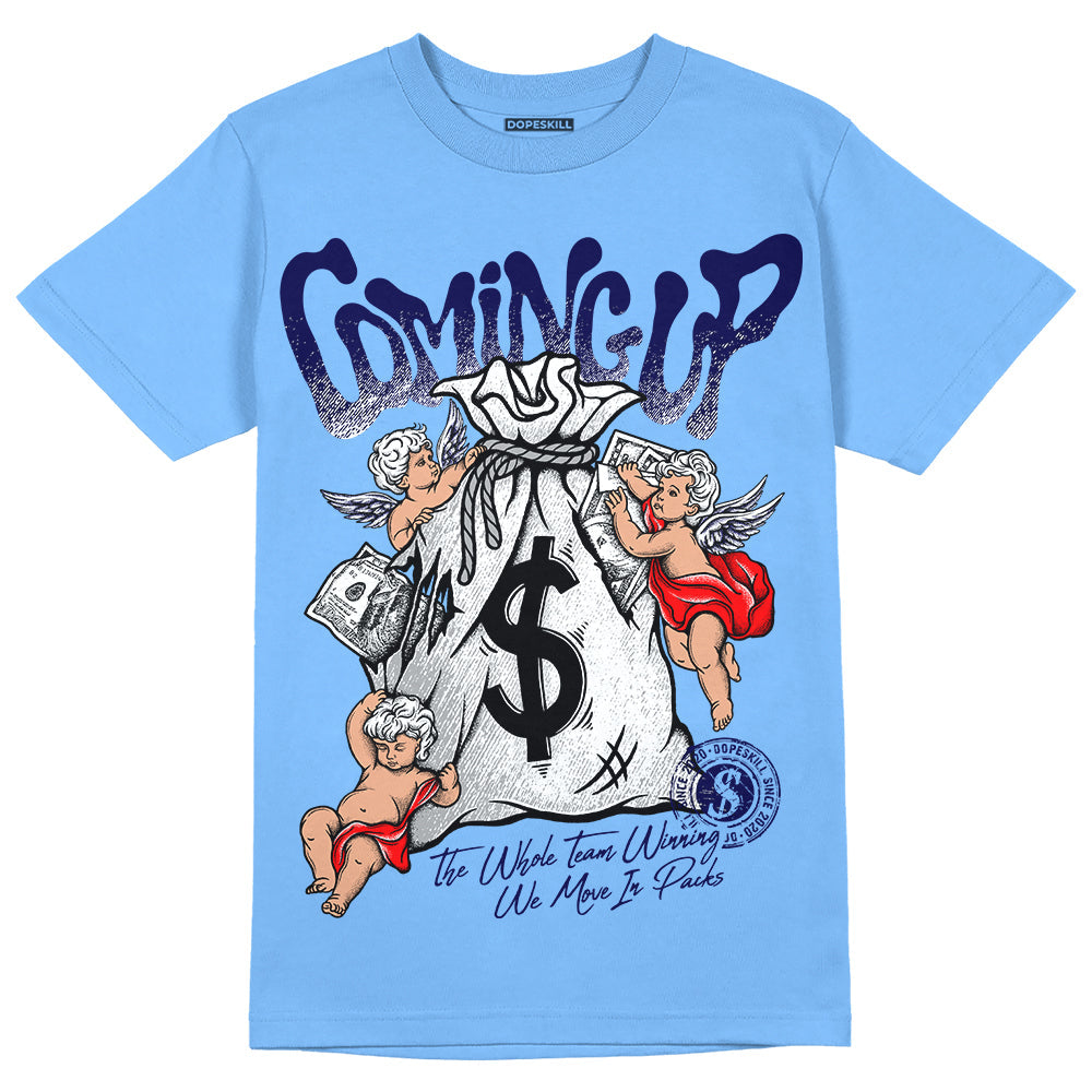 Powder Blue 9s superstreetwear Sky Blue T-shirt Money Bag Coming Up Graphic