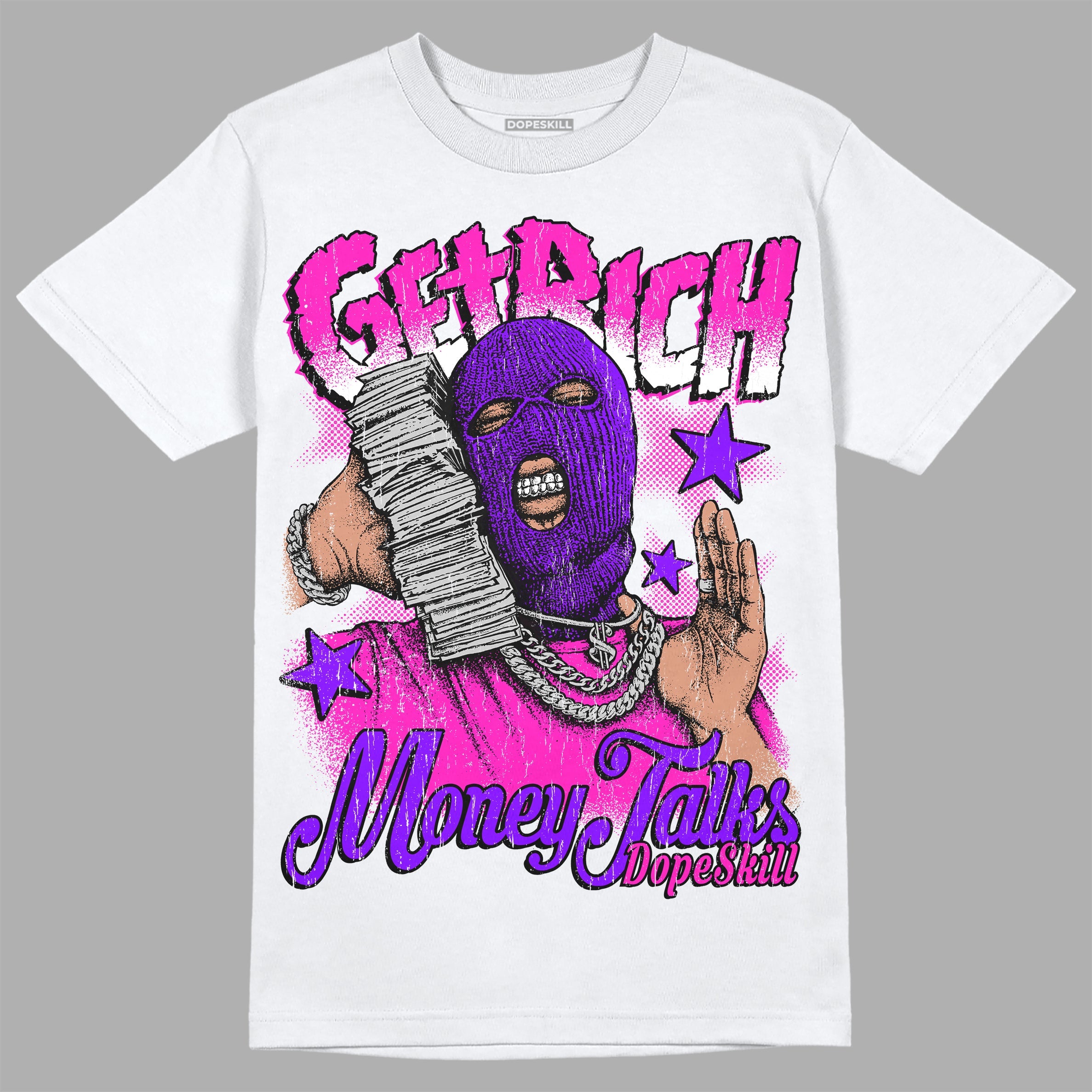 Dunk Low Active Fuchsia superstreetwear T-Shirt Get Rich Graphic