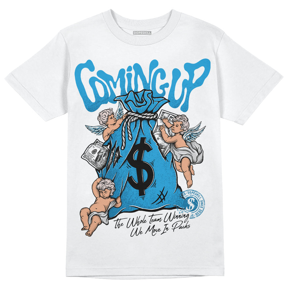 Military Blue 4s superstreetwear T-Shirt Money Bag Coming Up Graphic