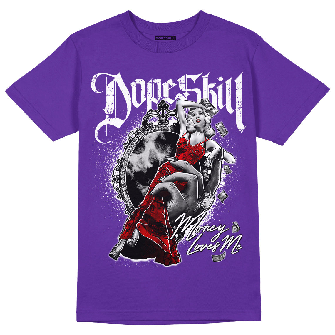 PURPLE Collection superstreetwear Purple T-shirt Money Loves Me Graphic
