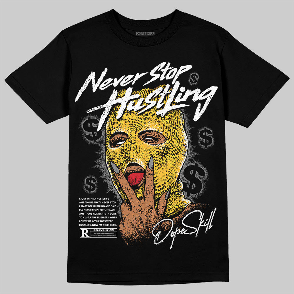 9060 Varsity Gold superstreetwear T-Shirt Never Stop Hustling Graphic