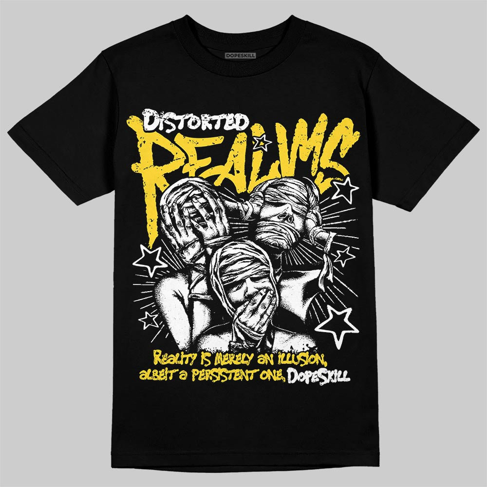 Black Tour Yellow AJ 4 Thunder superstreetwear T-Shirt Distorted Realms Graphic