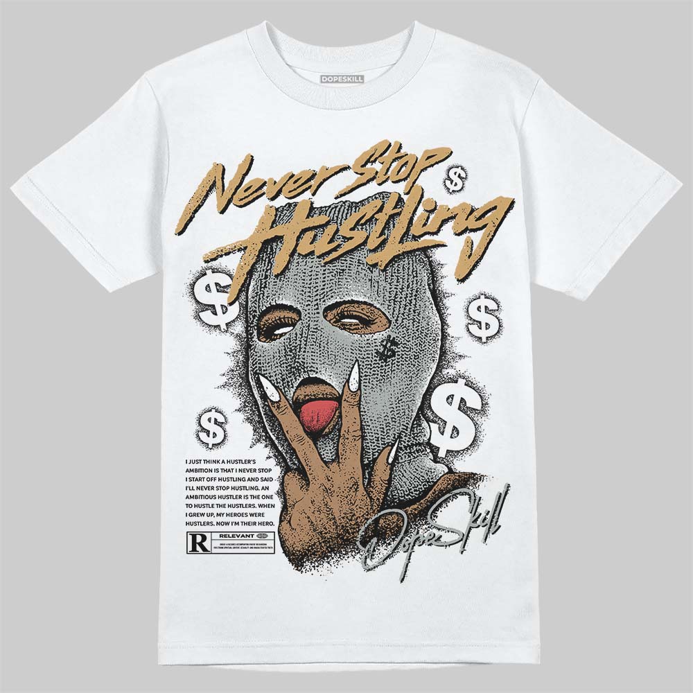1906R a??White Golda?? superstreetwear T-Shirt Never Stop Hustling Graphic