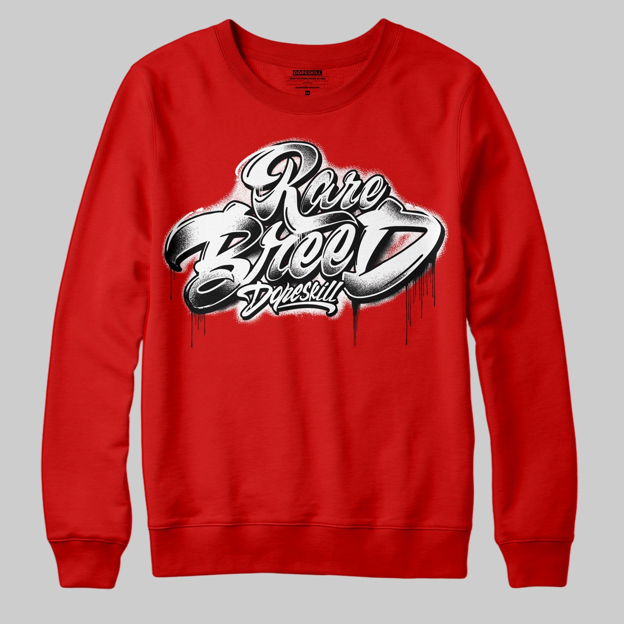 Bred Velvet 11s superstreetwear Red Sweatshirt Rare Breed Type Graphic