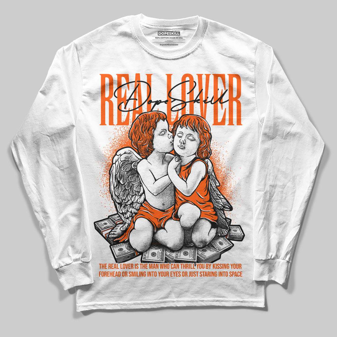 Orange Milk superstreetwear Long Sleeve T-Shirt Real Lover Graphic