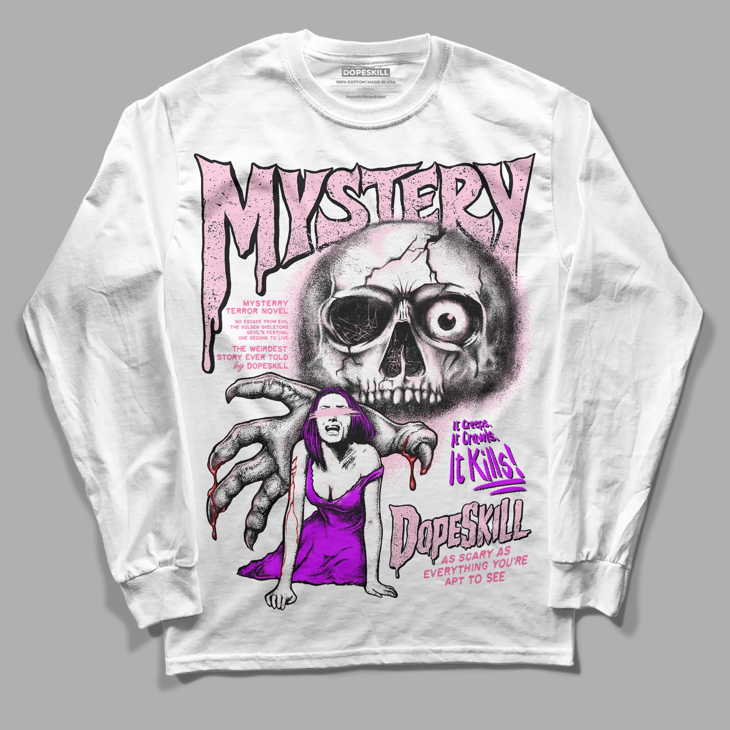 Dunk Pink Foam superstreetwear Long Sleeve T-Shirt Mystery Ghostly Grasp Graphic