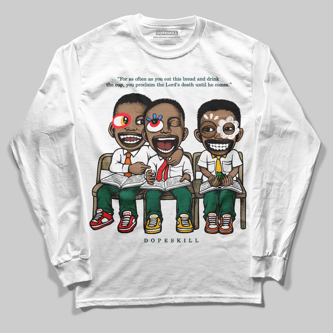 Oxidized Green 4s superstreetwear Long Sleeve T-Shirt First Sunday Graphic
