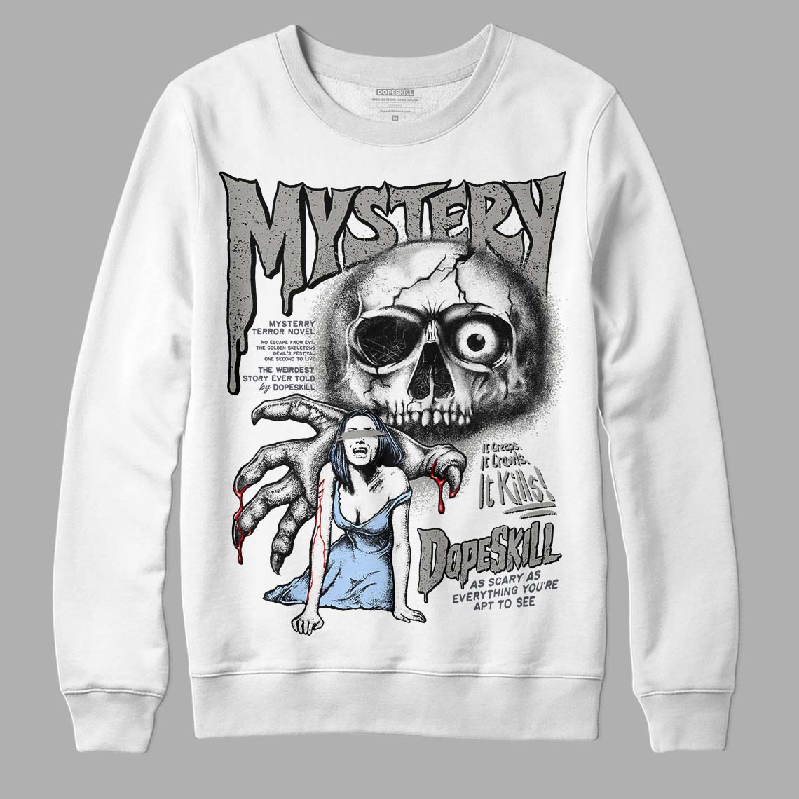 Cool Grey 6s superstreetwear Sweatshirt Mystery Ghostly Grasp Graphic