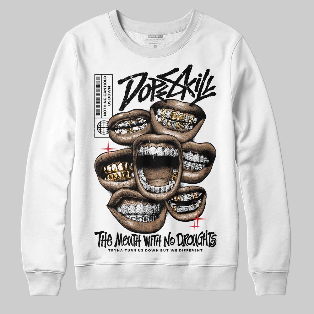 Black Metallic Reimagined 5s superstreetwear Sweatshirt The Mouth With No Droughts Graphic