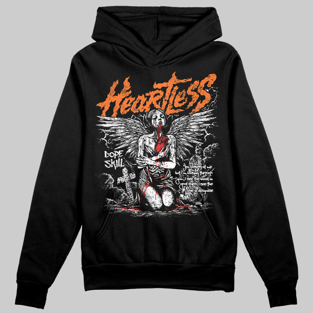 Orange Black White superstreetwear Hoodie Sweatshirt Heartless Graphic