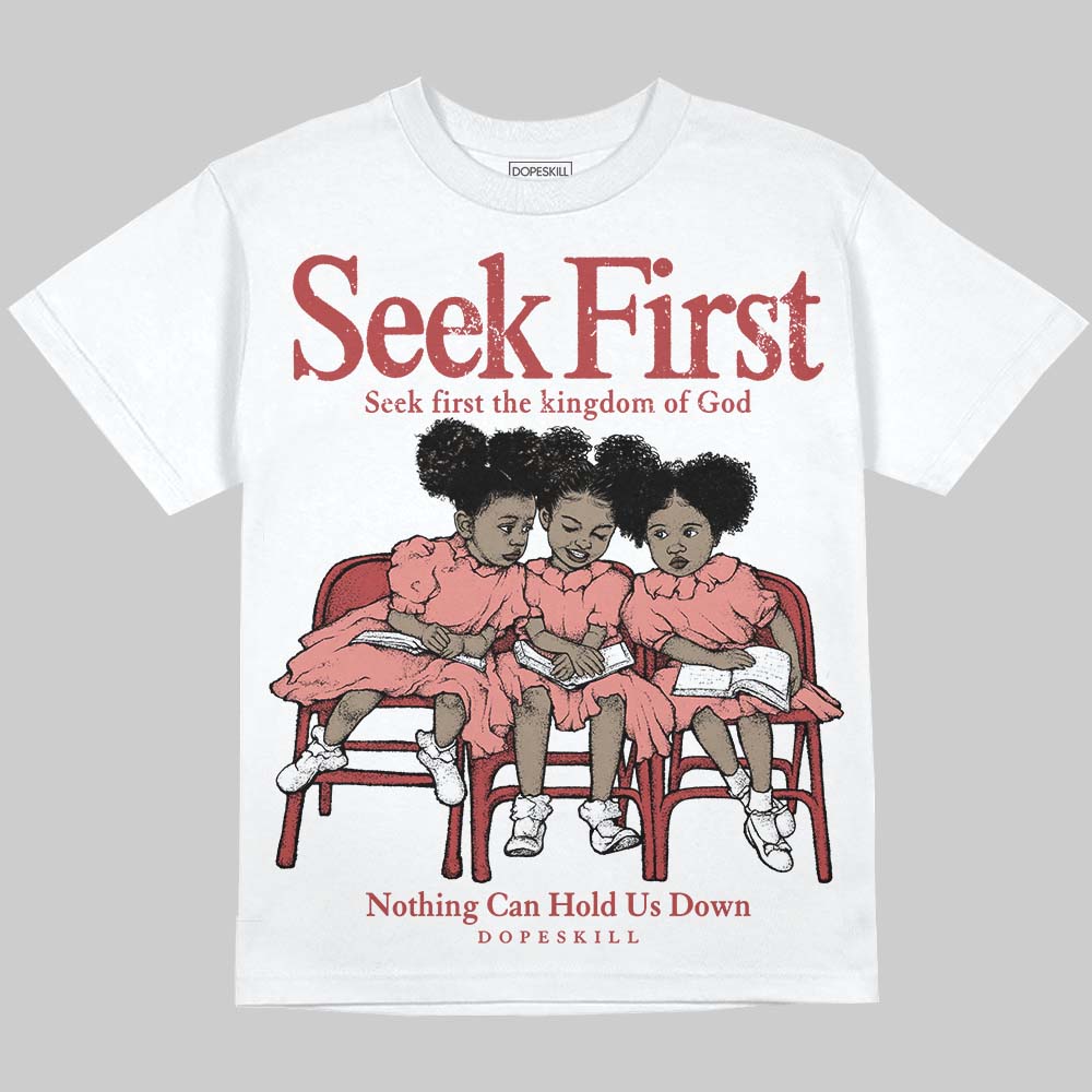 Dune Red 13s superstreetwear Oversize Print T-Shirt New Seek First Graphic