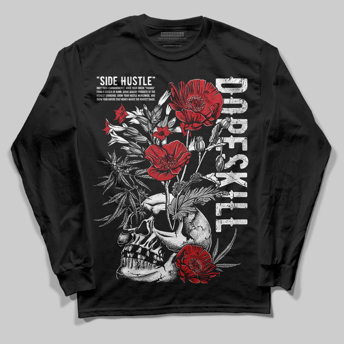 Bred Velvet 11s superstreetwear Long Sleeve T-Shirt Side Hustle Graphic