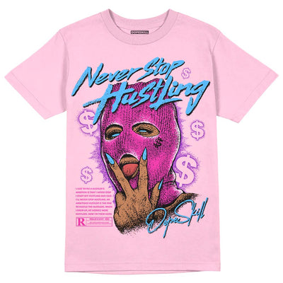 Pink Collection DopeSkill Pink T-shirt Never Stop Hustling Graphic