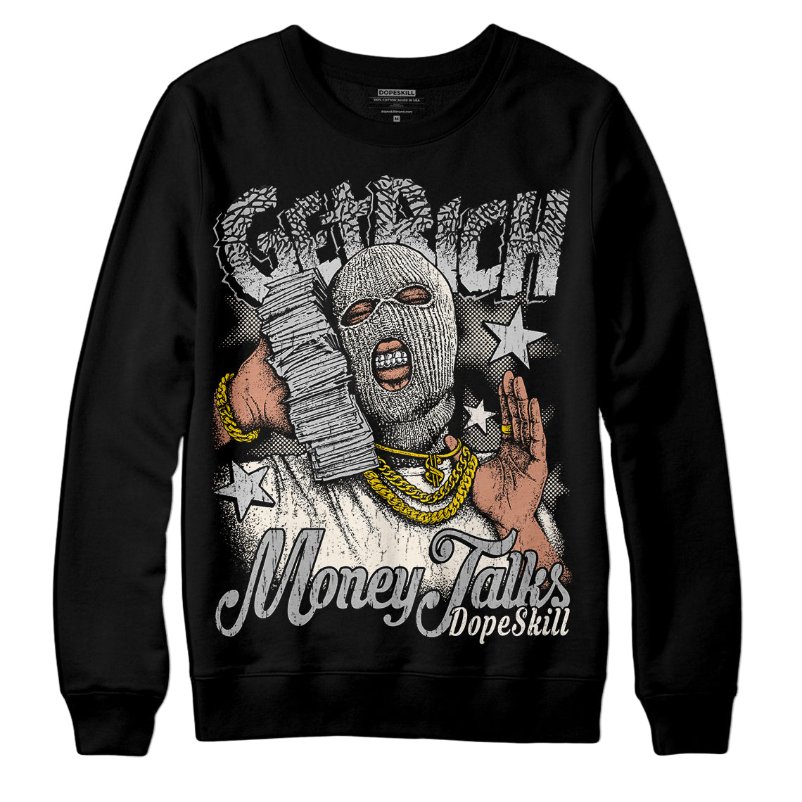 Off Noir 3s superstreetwear Sweatshirt Get Rich Graphic