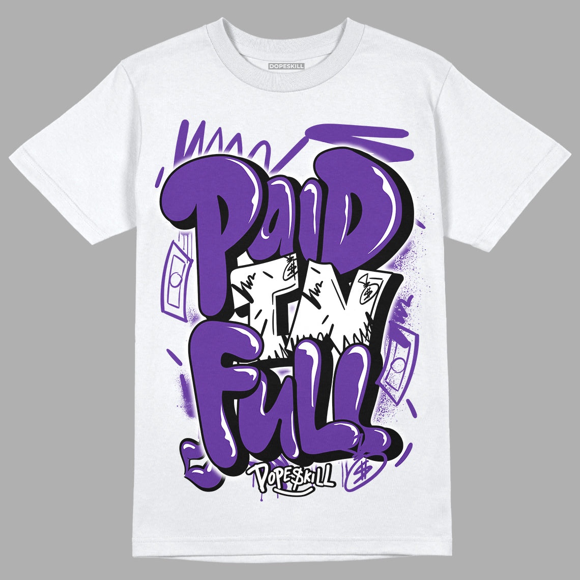 PURPLE Collection superstreetwear T-Shirt New Paid In Full Graphic