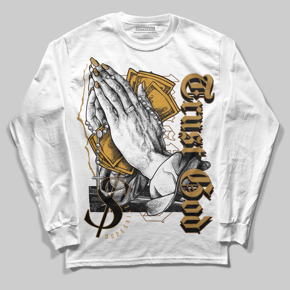 Wheat 13s superstreetwear Long Sleeve T-Shirt Trust God Graphic
