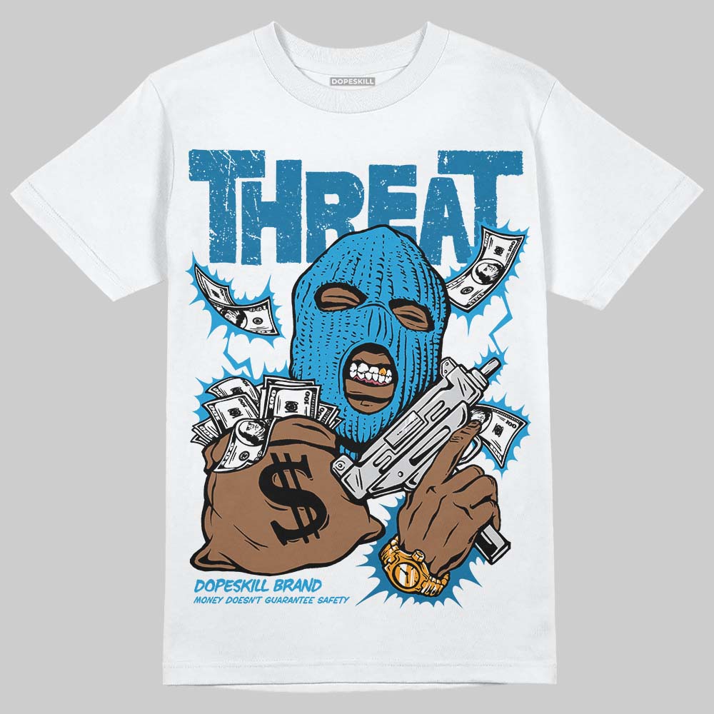 Military Blue 4s superstreetwear T-Shirt Under Threat Graphic