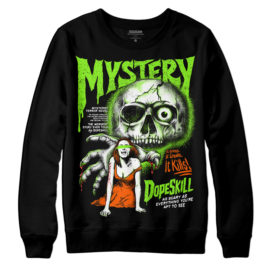 Neon Green Collection superstreetwear Sweatshirt Mystery Ghostly Grasp Graphic