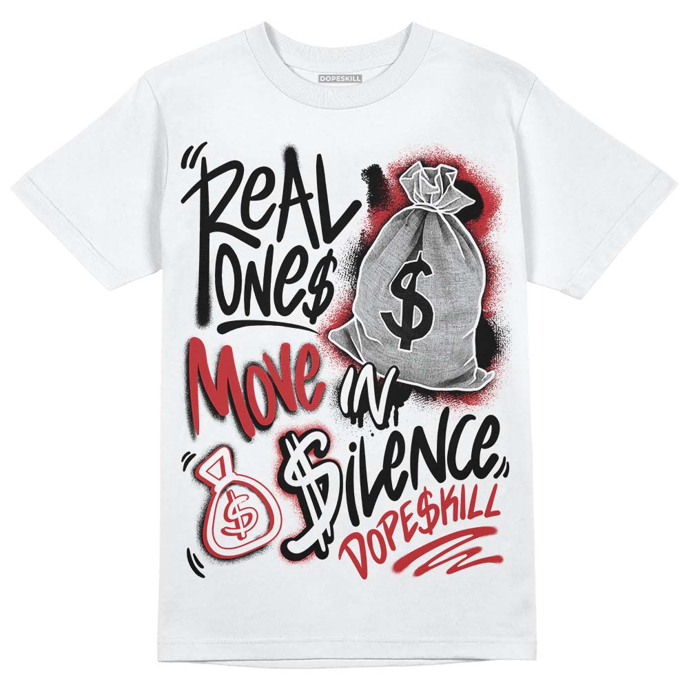 Red Taxi 12s superstreetwear T-Shirt Real Ones Move In Silence Graphic