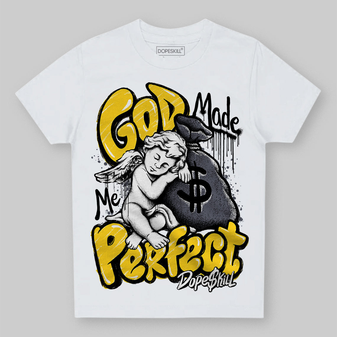 Lightning 4s superstreetwear Toddler Kids T-shirt God Made Me Perfect Graphic
