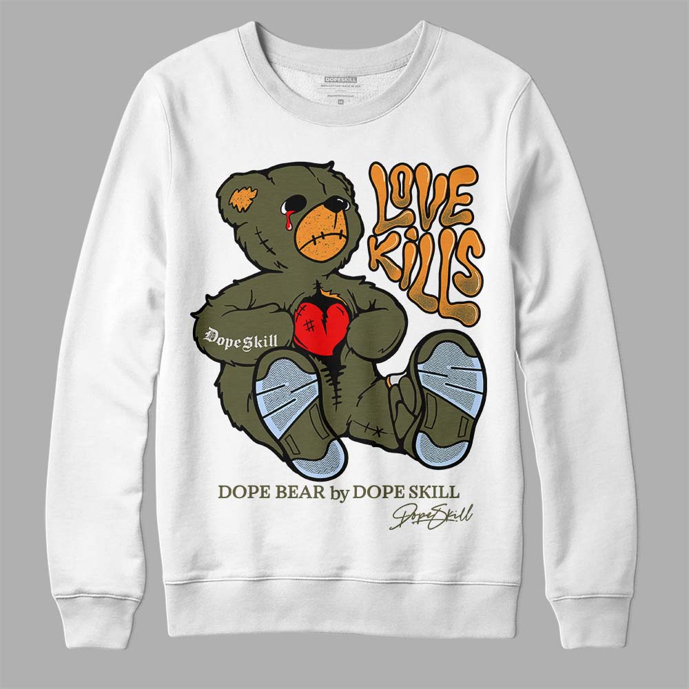 Olive 5s superstreetwear Sweatshirt Love Kills Graphic