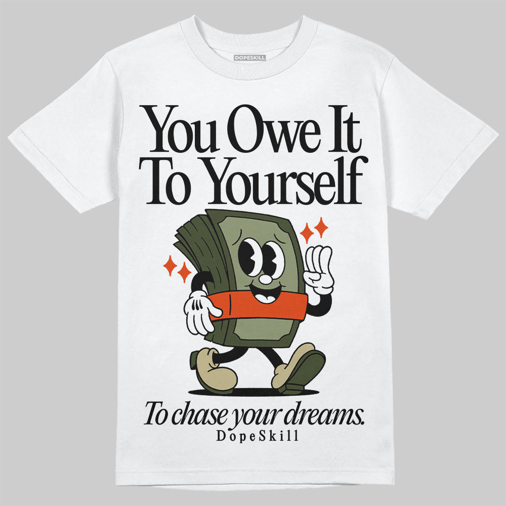 Olive Collection superstreetwear T-Shirt Owe It To Yourself Graphic