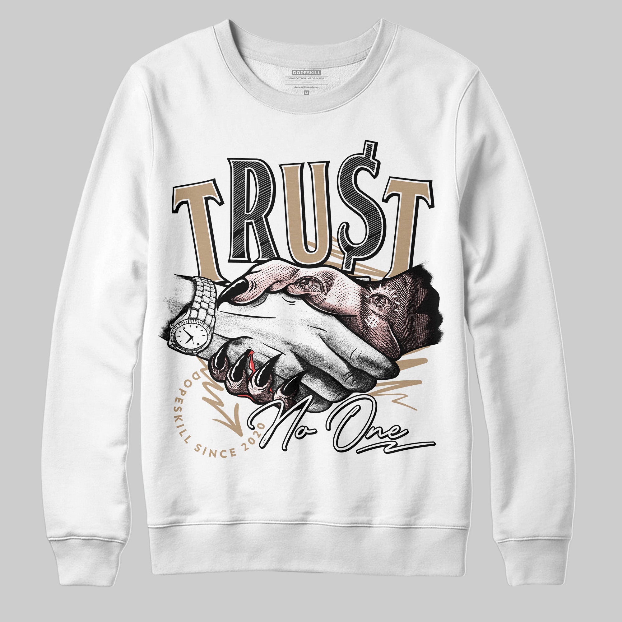 AIR FORCE 1 LINEN superstreetwear Sweatshirt Trust No One Graphic