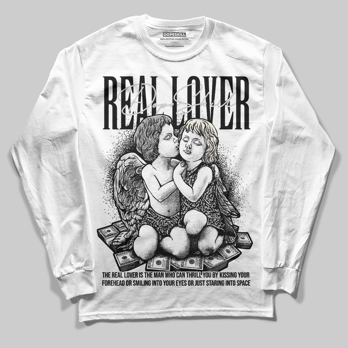 Off Noir 3s superstreetwear Long Sleeve T-Shirt Real Lover Graphic