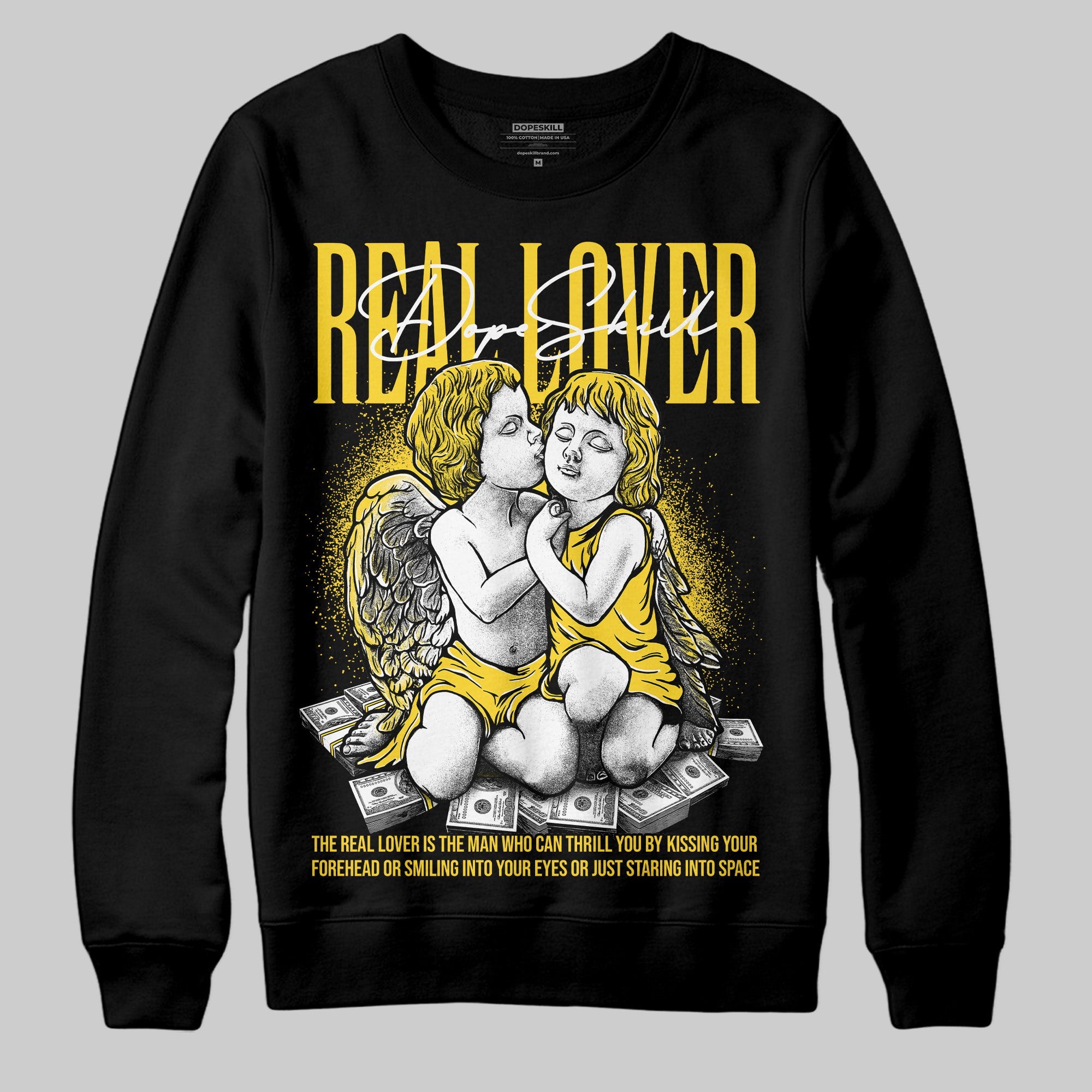 Black Tour Yellow AJ 4 Thunder superstreetwear Sweatshirt Real Lover Graphic