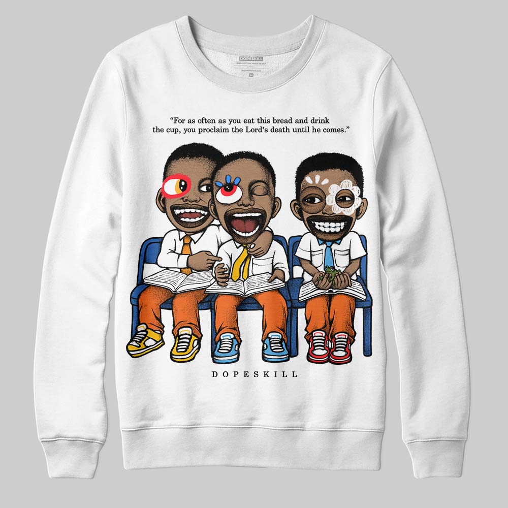 Orange Black White superstreetwear Sweatshirt First Sunday Graphic