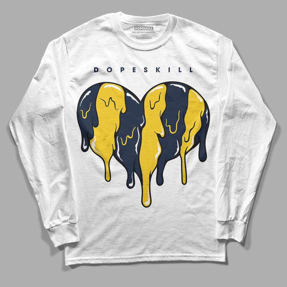 Michigan Dunks superstreetwear Long Sleeve T-Shirt Slime Drip Heart Graphic