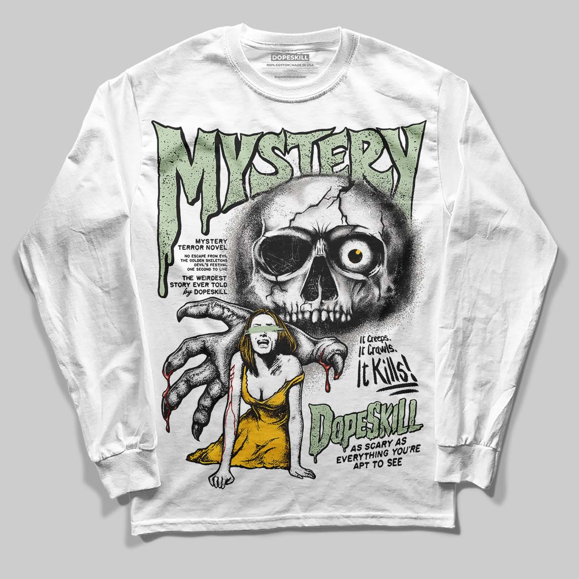Seafoam 4s 2025 superstreetwear Long Sleeve T-Shirt Mystery Ghostly Grasp Graphic