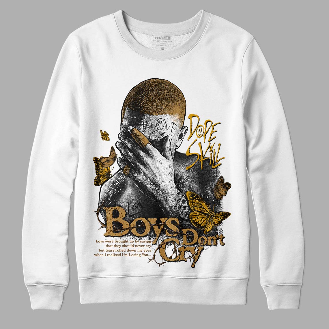 Wheat 13s superstreetwear Sweatshirt Boys Don't Cry Graphic