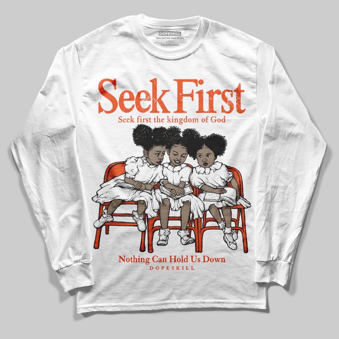 Orange Milk superstreetwear Long Sleeve T-Shirt New Seek First Graphic
