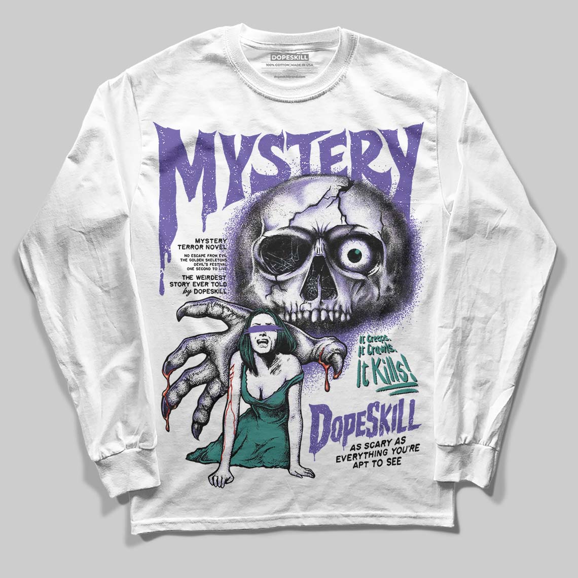 Grape 5s superstreetwear Long Sleeve T-Shirt Mystery Ghostly Grasp Graphic