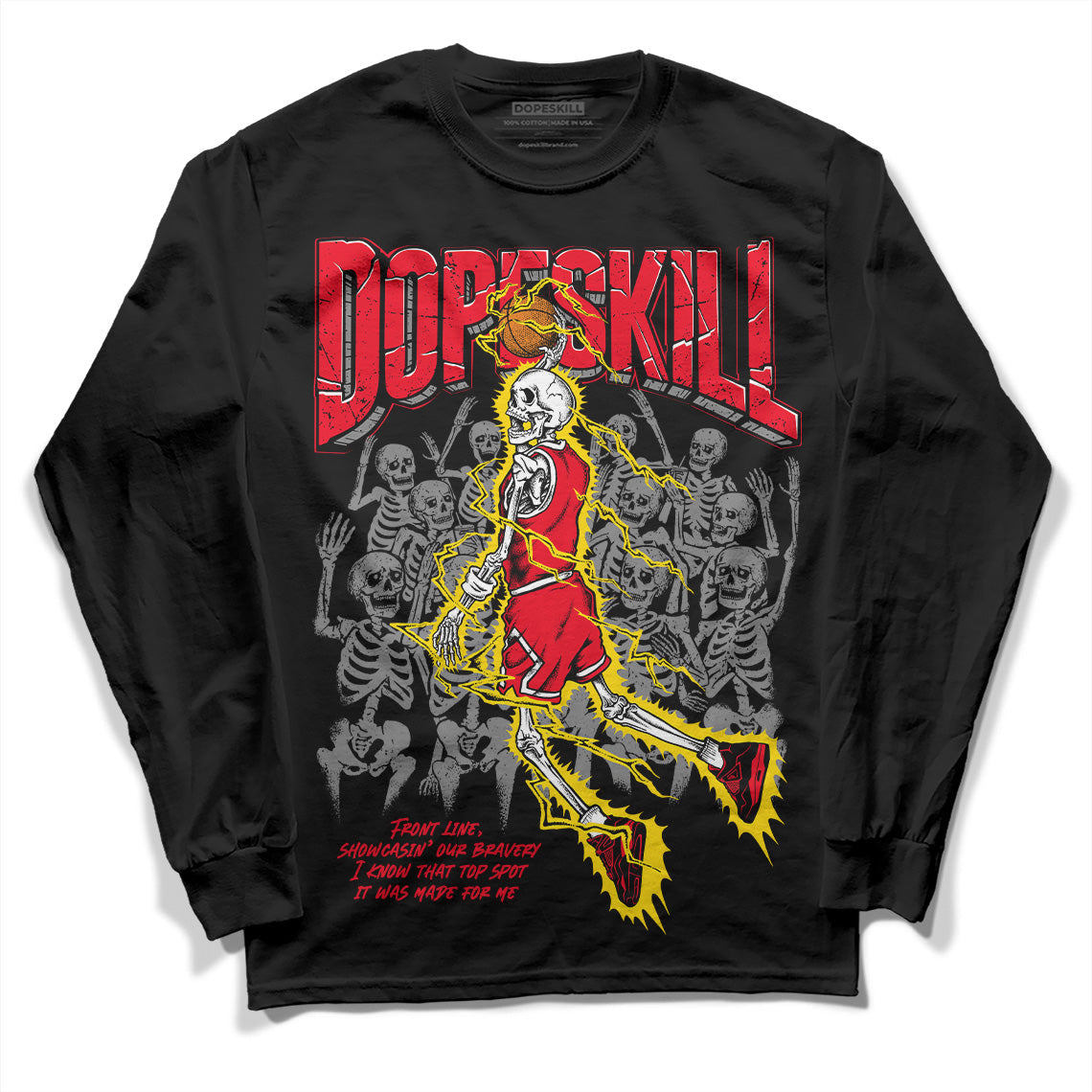 Red Thunder 4s superstreetwear Long Sleeve T-Shirt Thunder Dunk Graphic