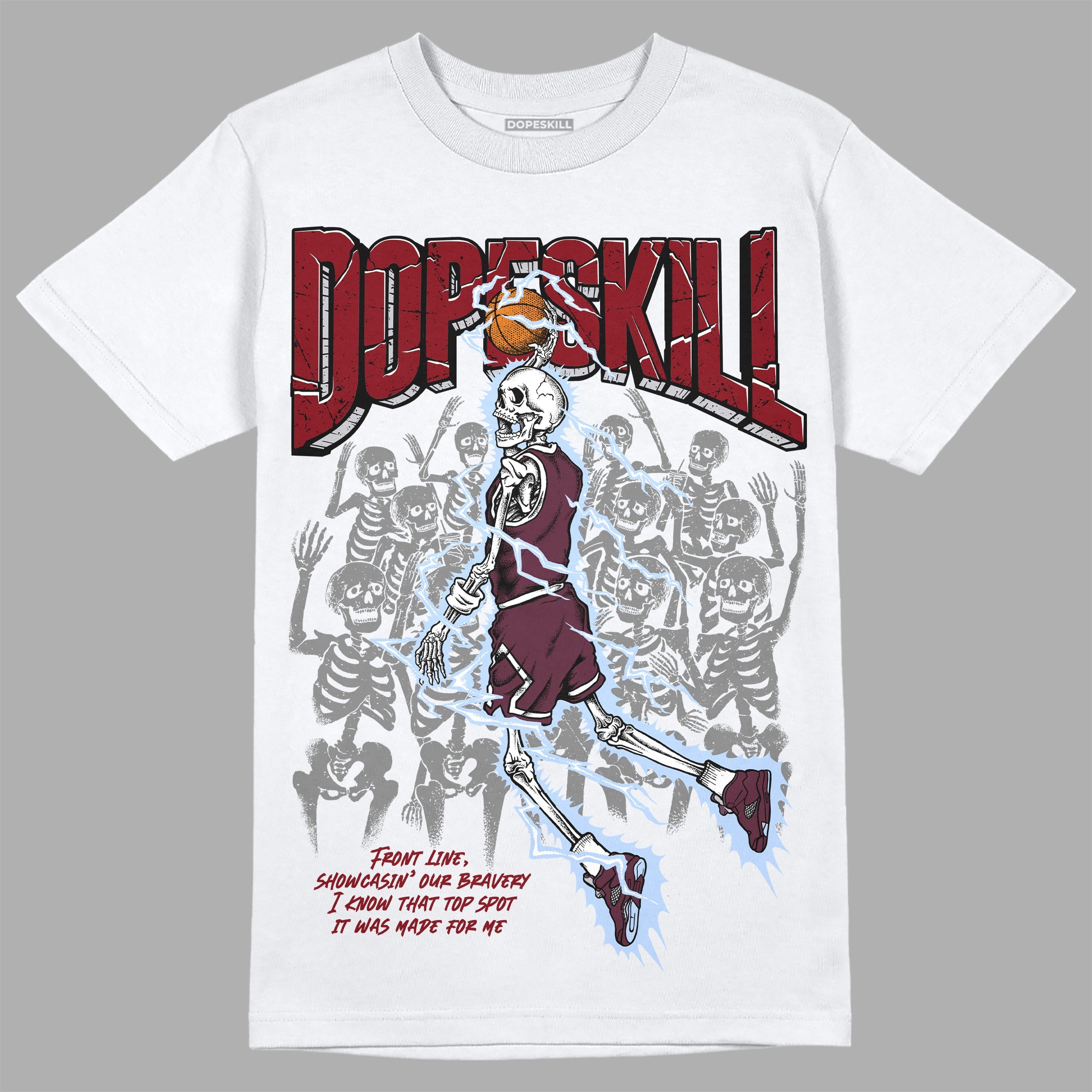 Burgundy 5s superstreetwear T-Shirt Thunder Dunk Graphic