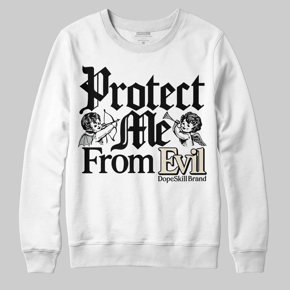 Reverse Metallic 5s superstreetwear Sweatshirt Protect Me From Evil Graphic