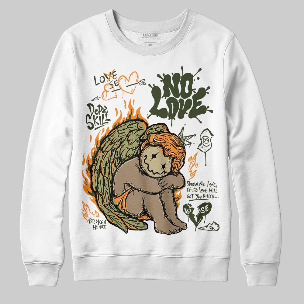Olive Collection superstreetwear Sweatshirt No Love Graphic