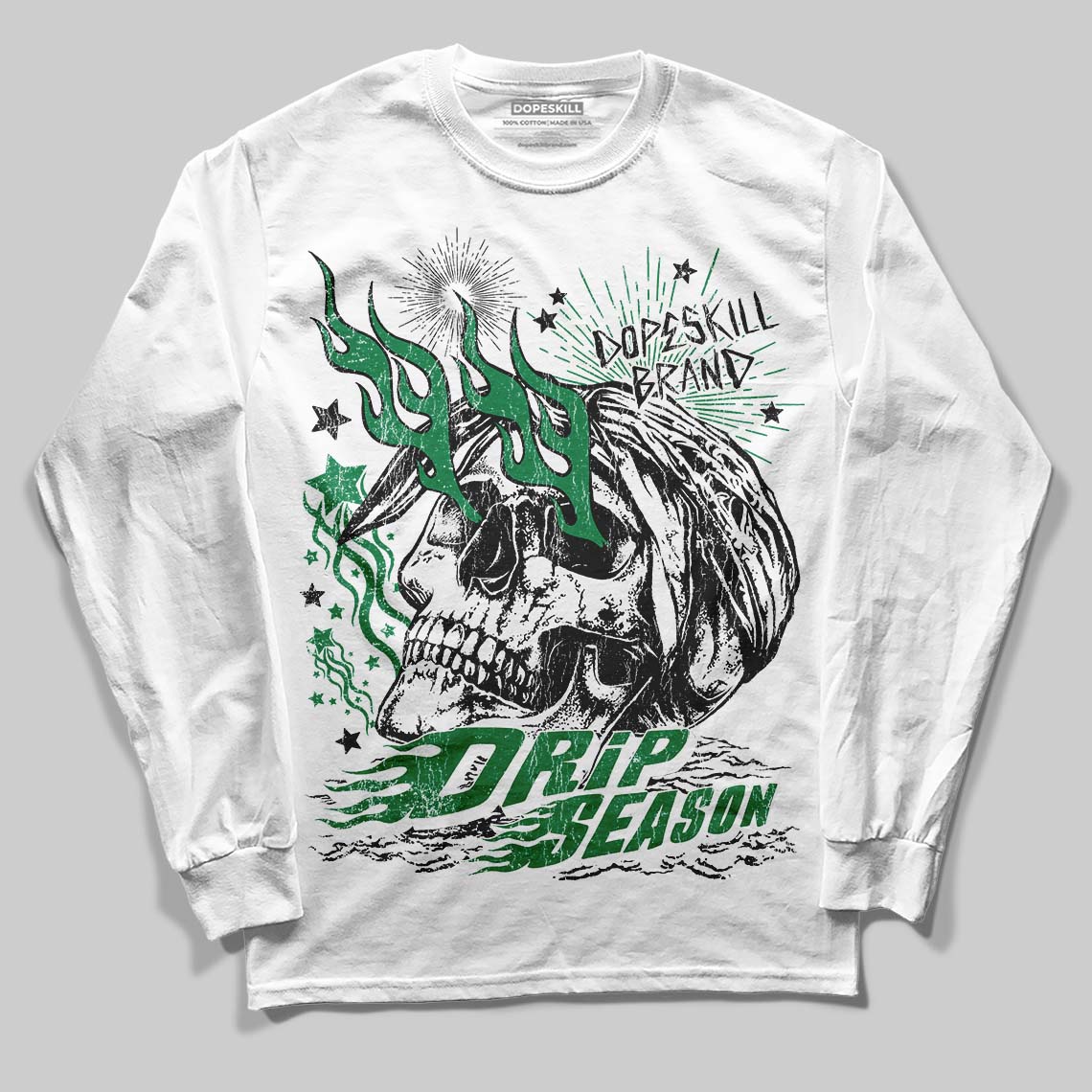Green Collection superstreetwear Long Sleeve T-Shirt Drip Season Graphic