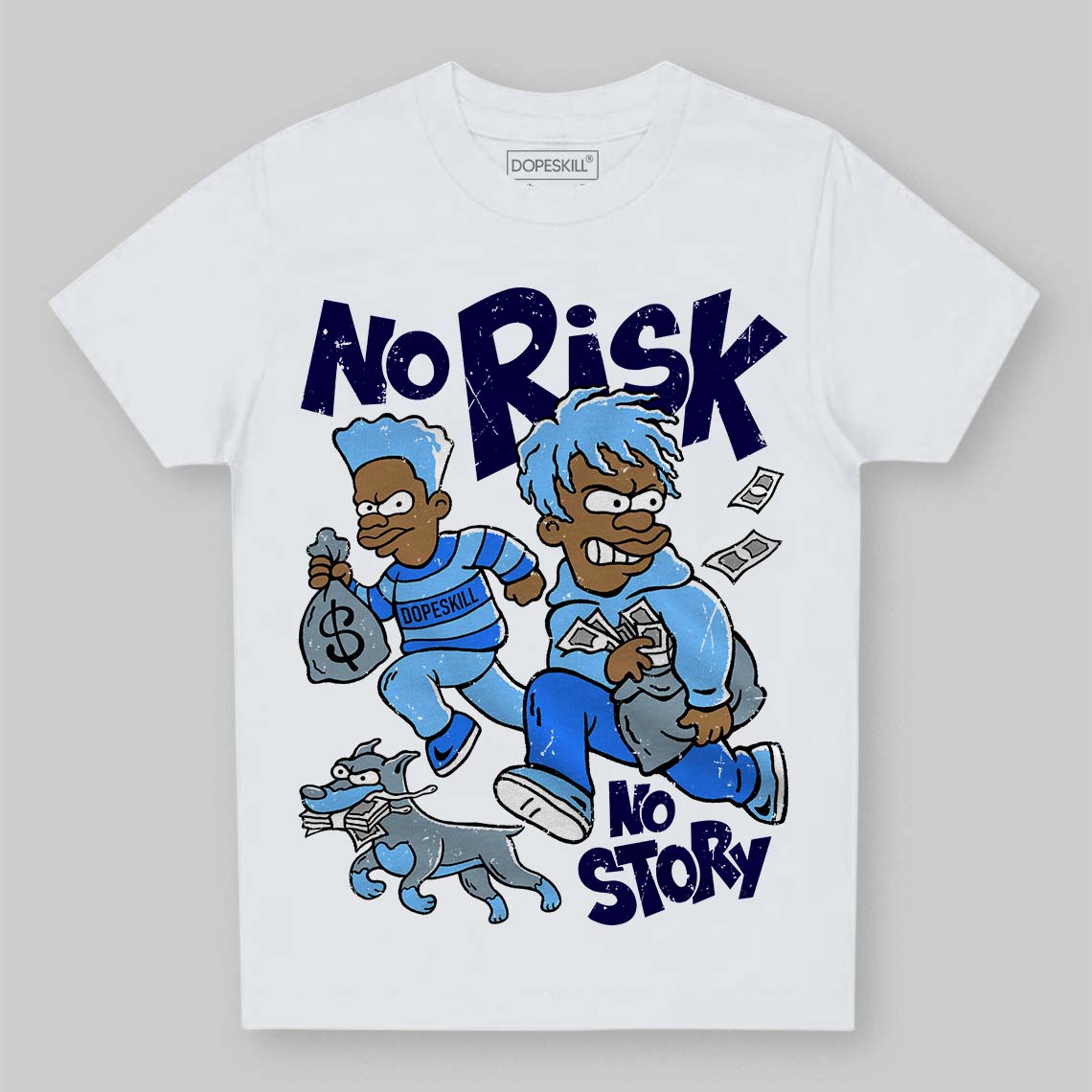 University Blue Collection superstreetwear Toddler Kids T-shirt No Risk No Story Graphic