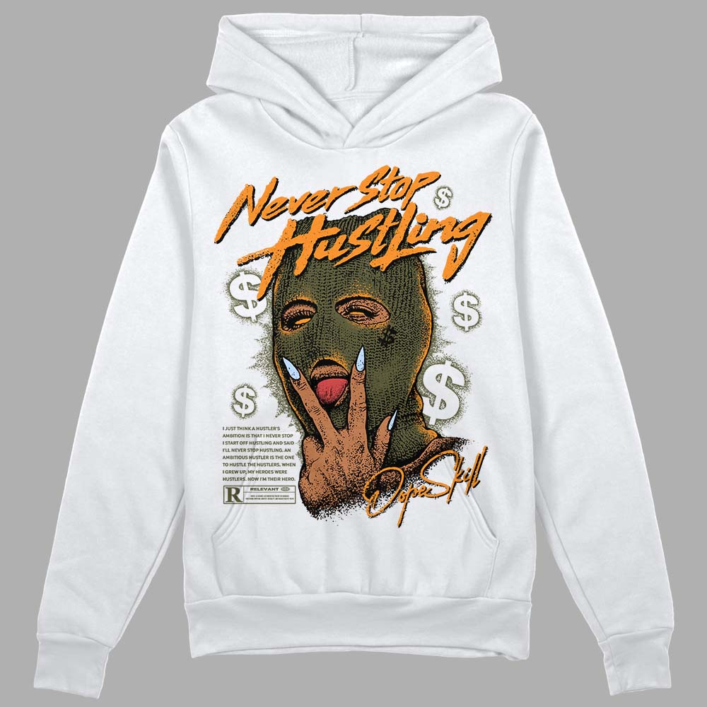 Olive 5s superstreetwear Hoodie Sweatshirt Never Stop Hustling Graphic