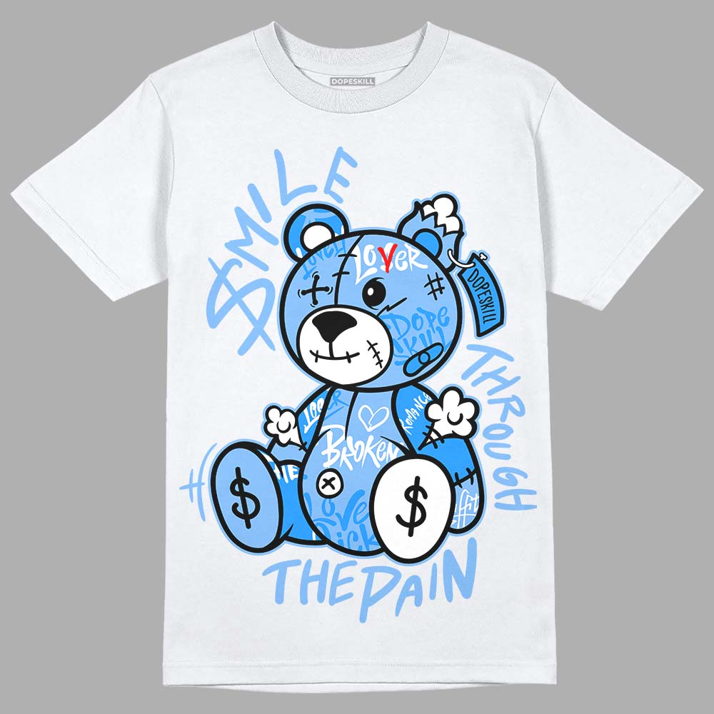 Powder Blue 9s superstreetwear T-Shirt Smile Through The Pain Graphic