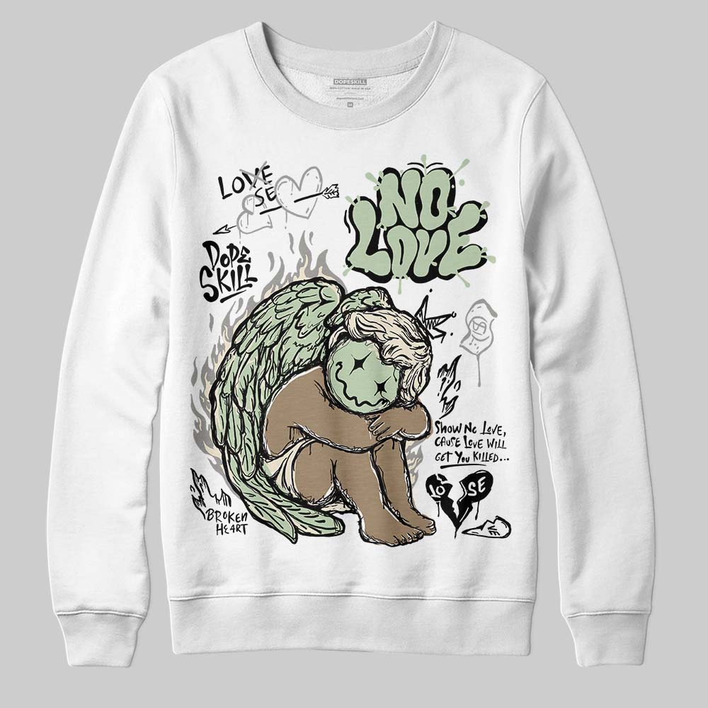 Seafoam 4s 2025 superstreetwear Sweatshirt No Love Graphic