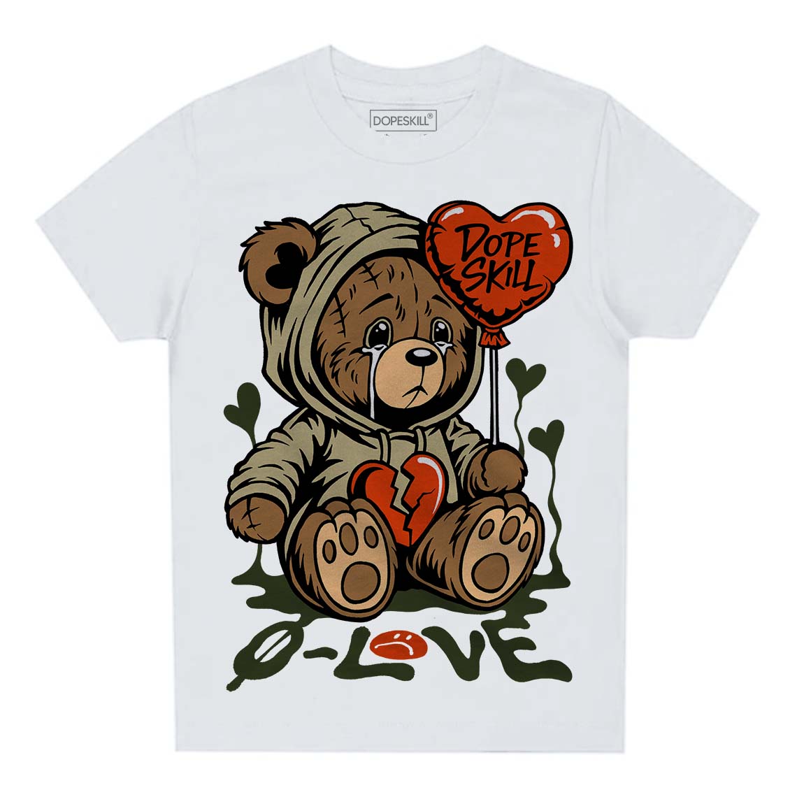 Olive Collection superstreetwear Toddler Kids T-shirt Broken Bear Graphic