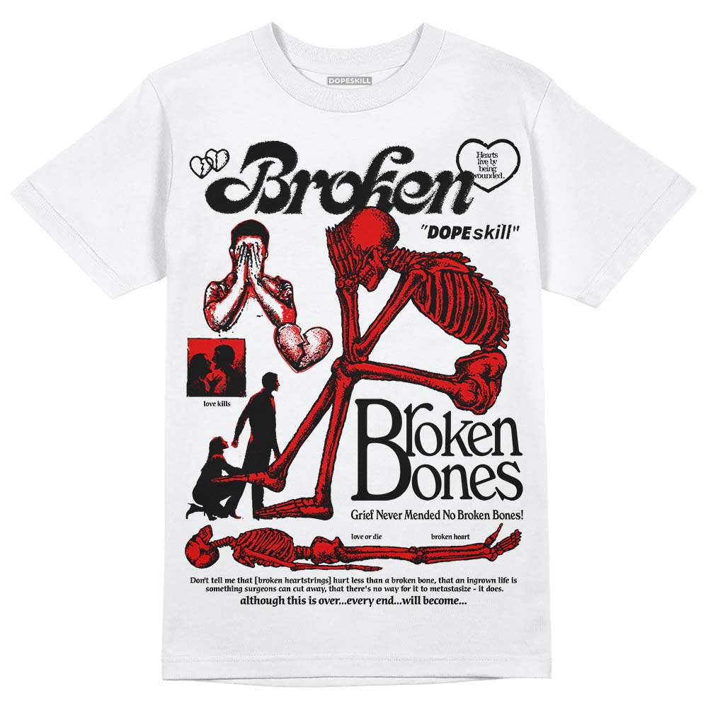 Red Cement 4S superstreetwear T-Shirt Broken Bones Graphic
