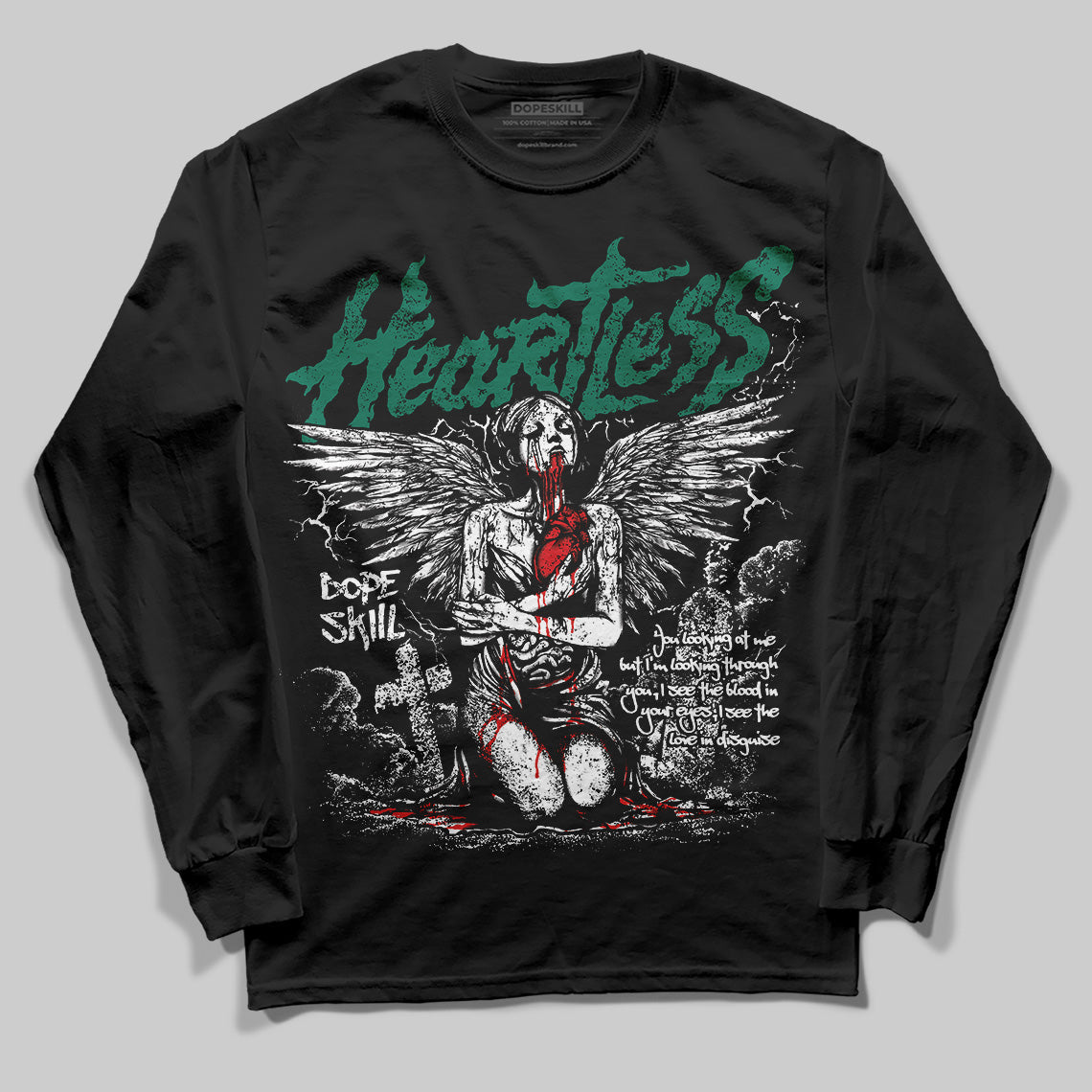Oxidized Green 4s superstreetwear Long Sleeve T-Shirt Heartless Graphic