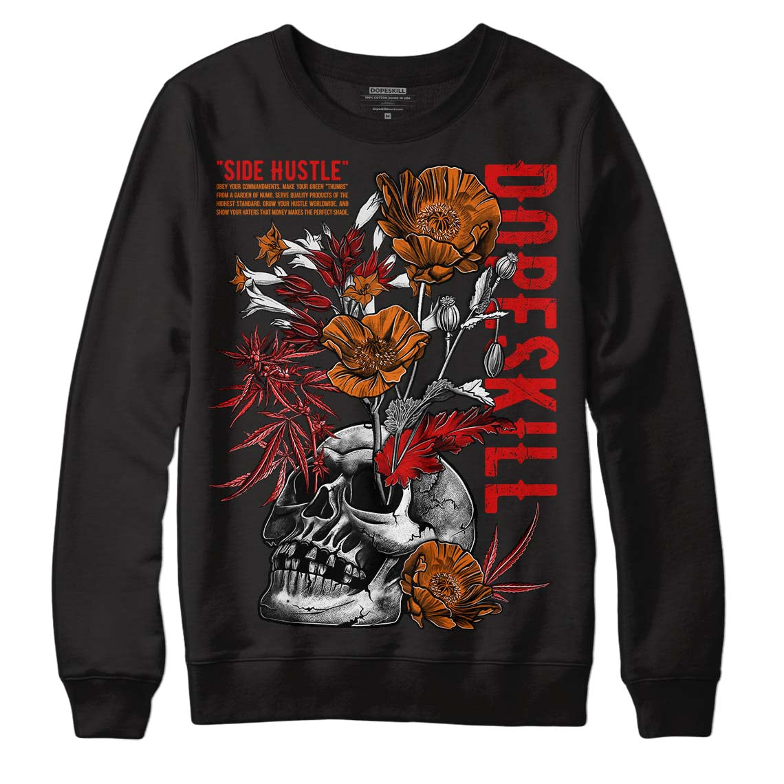 Fire Red 3s superstreetwear Sweatshirt Side Hustle Graphic